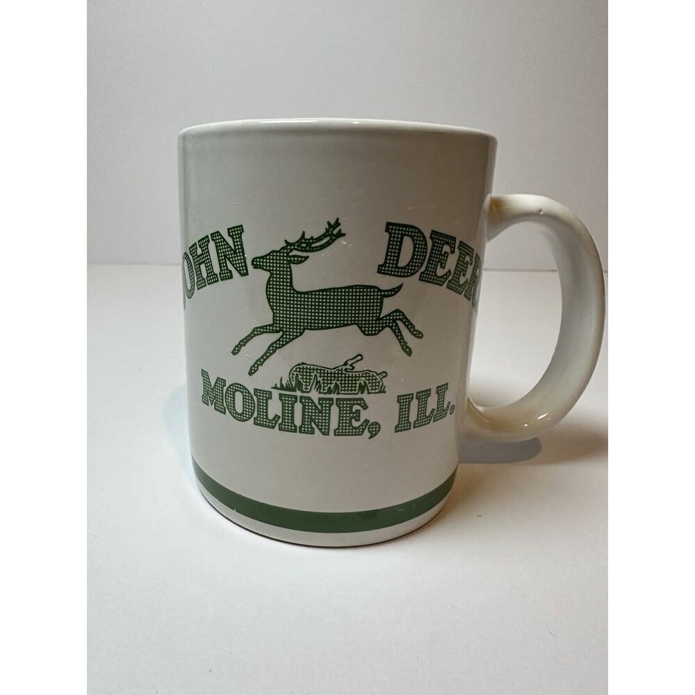 John Deere Tractor Coffee Cup Mugs Moline, Ill Collectable Promotional Coffee